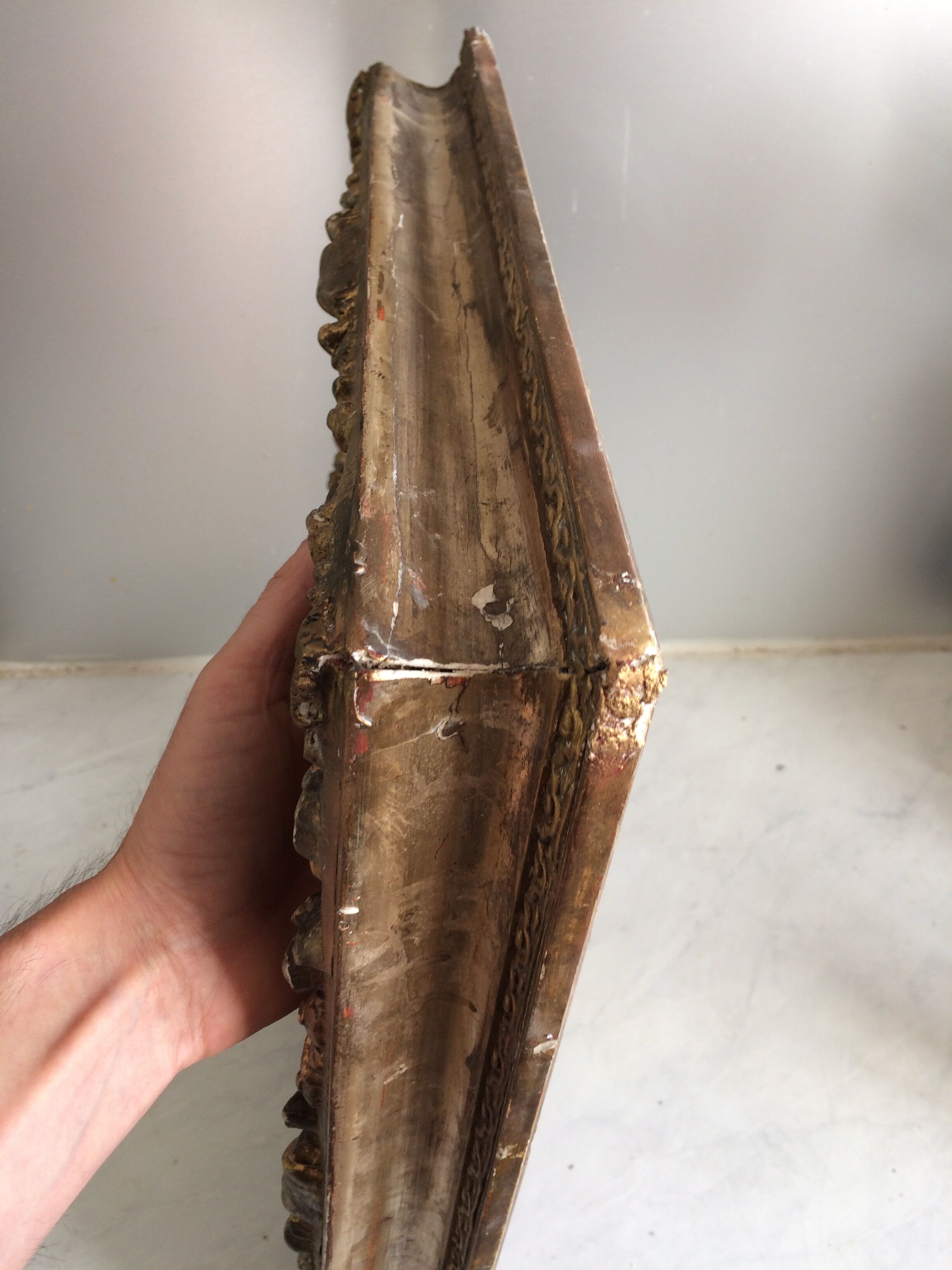 Frame Wood&Stuc/Gilding Gold gold leaves/Decors leaves Oak/XIXth