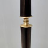 Elegant Glass, Beech and Brass Floor Lamp, Italy