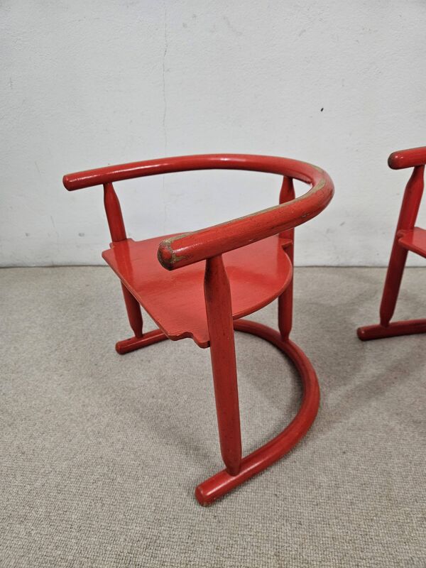 Paire de chaises enfant Karin Mobring - Chaise Ikéa Vintage