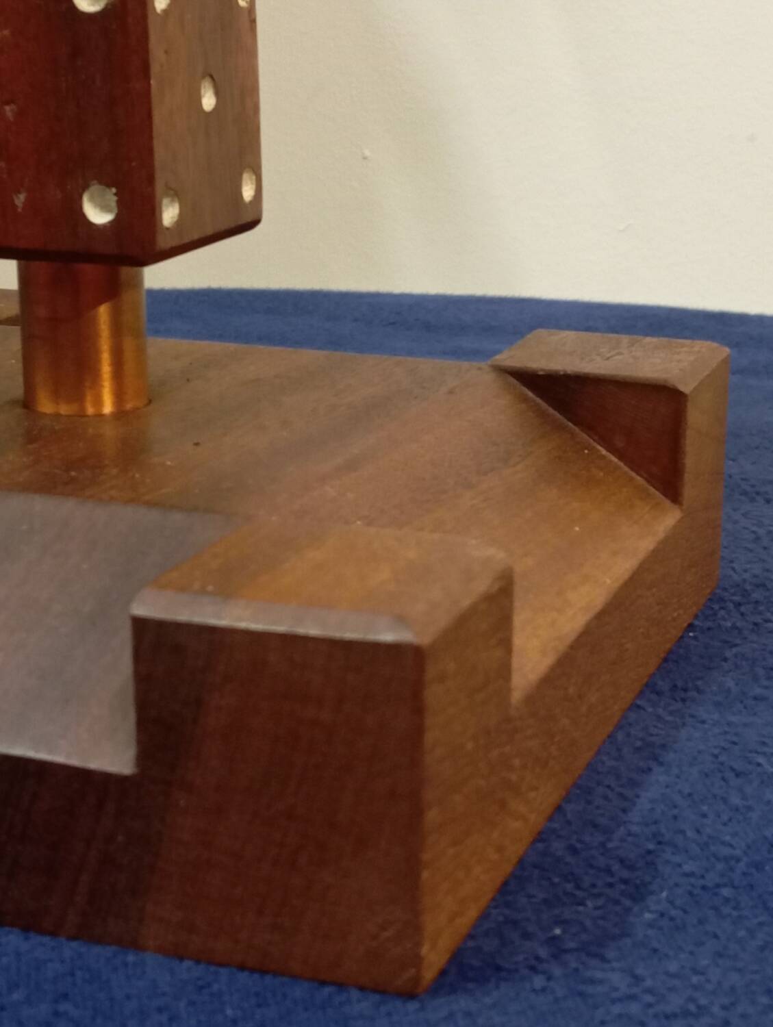 Lampe dès en bois vintage