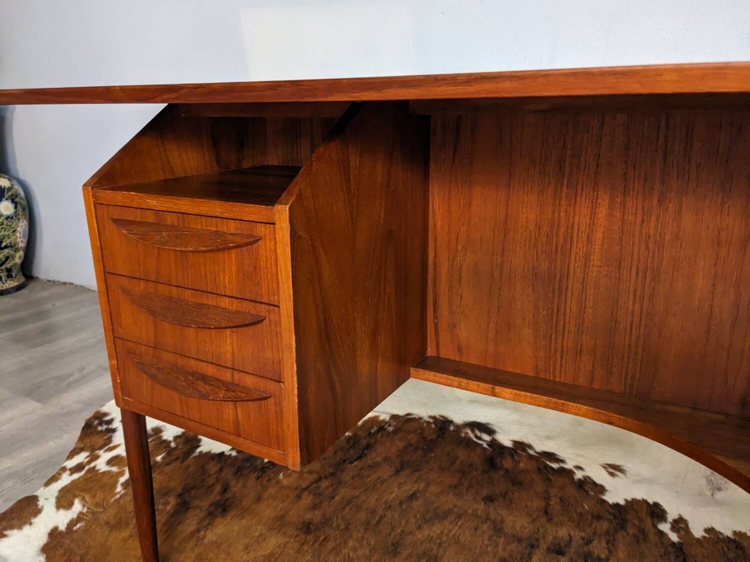 Small Scandinavian teak desk