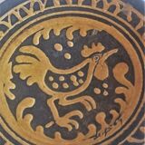 Old glazed terracotta plate. Safi. Year 69.