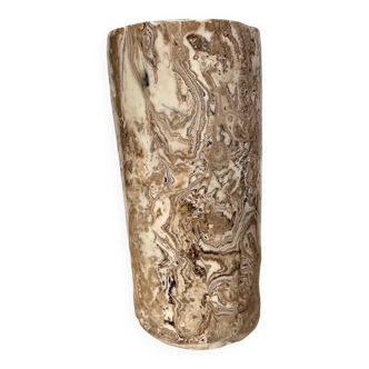Marbled ceramic vase