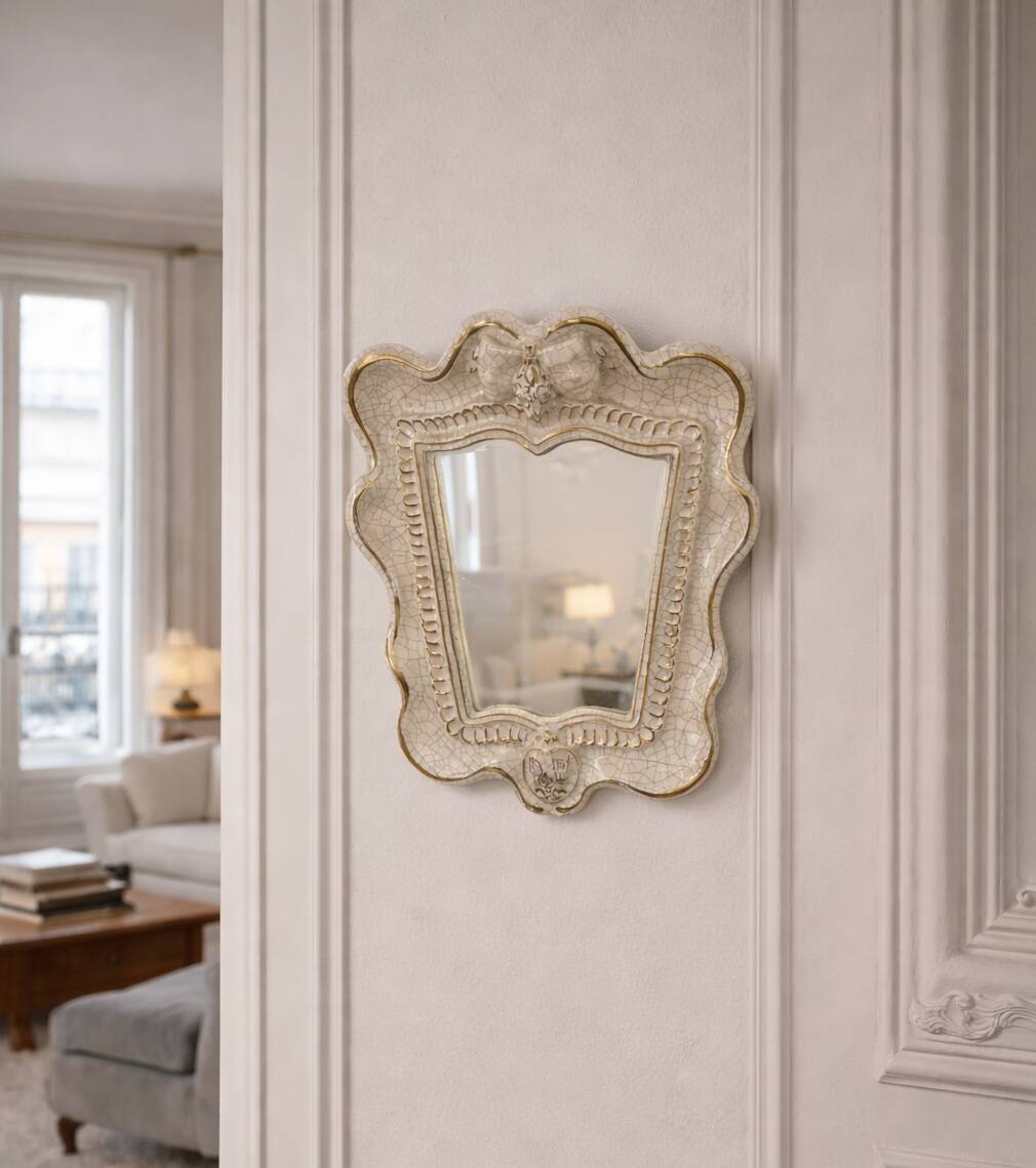 Cracked ceramic mirror