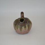Gilbert Méténier flamed sandstone pitcher with metallic reflections