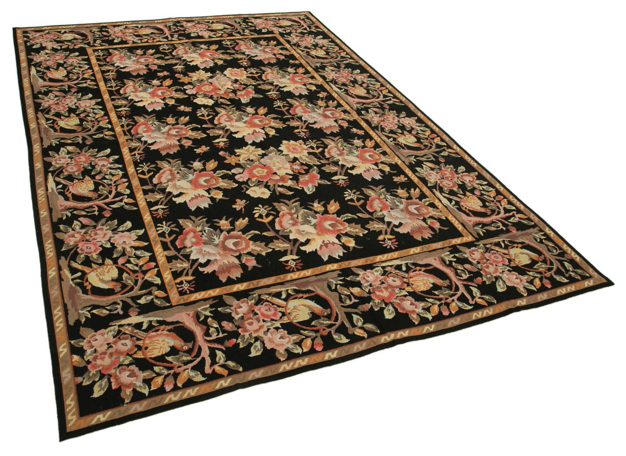 Handmade Vintage Flatweave Needlepoint Kilim 183 cm x 274 cm