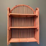 Rattan wall shelf