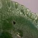 Aegitna deep dish in green glazed earthenware Fish Vallauris 1960