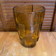 Vintage Art Deco Style Orange Amber Moulded Glass Vase