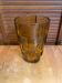 Vintage Art Deco Style Orange Amber Moulded Glass Vase