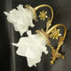 Pair of Louis XVI style flower sconces - signed P. Lucas