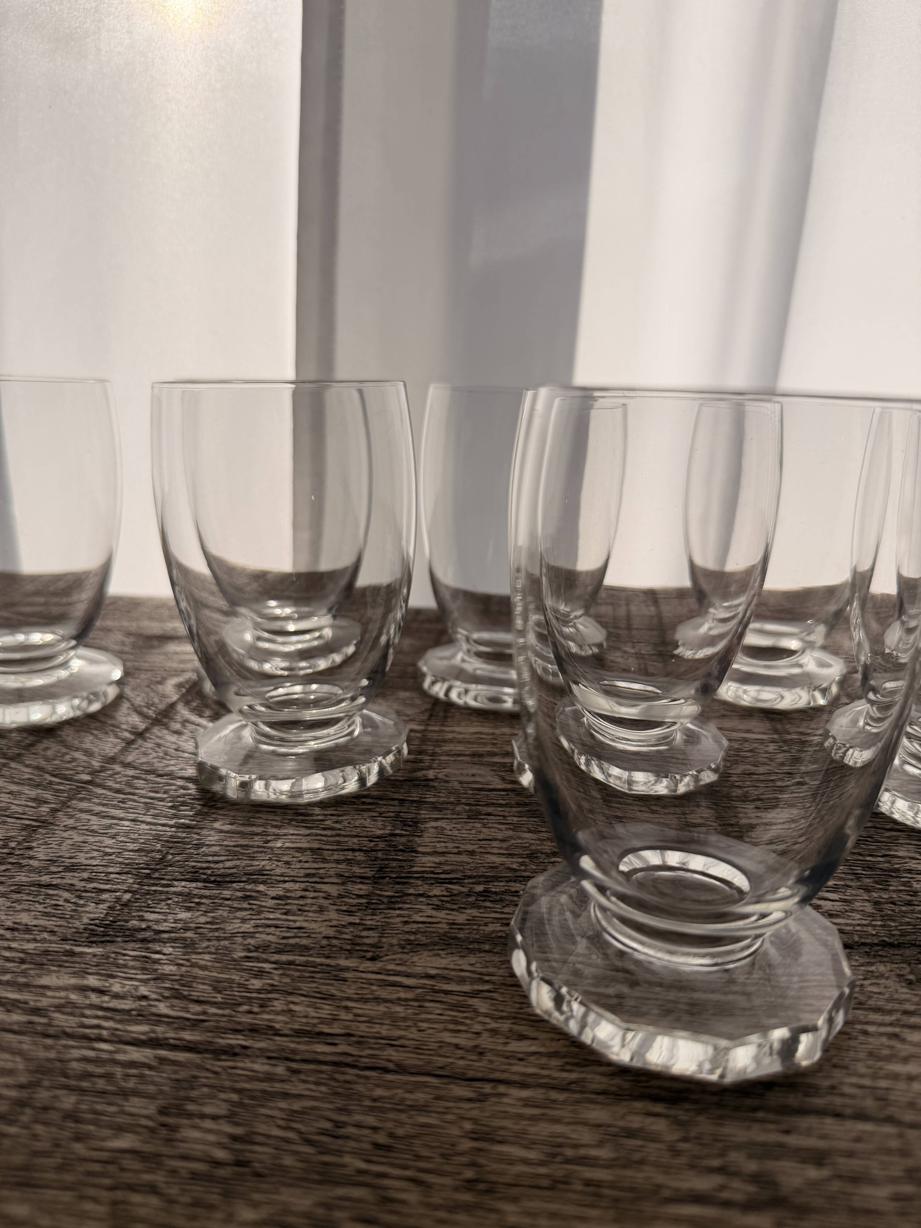 Service 26 Crystal Glass René Lalique France Model Lille Art Deco