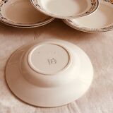 Set of 6 old hollow plates from the Badonviller factory