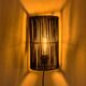 Black rattan wall light