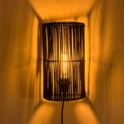 Black rattan wall light