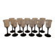 11 Octime Luminarc glasses - Black stem - 1980s