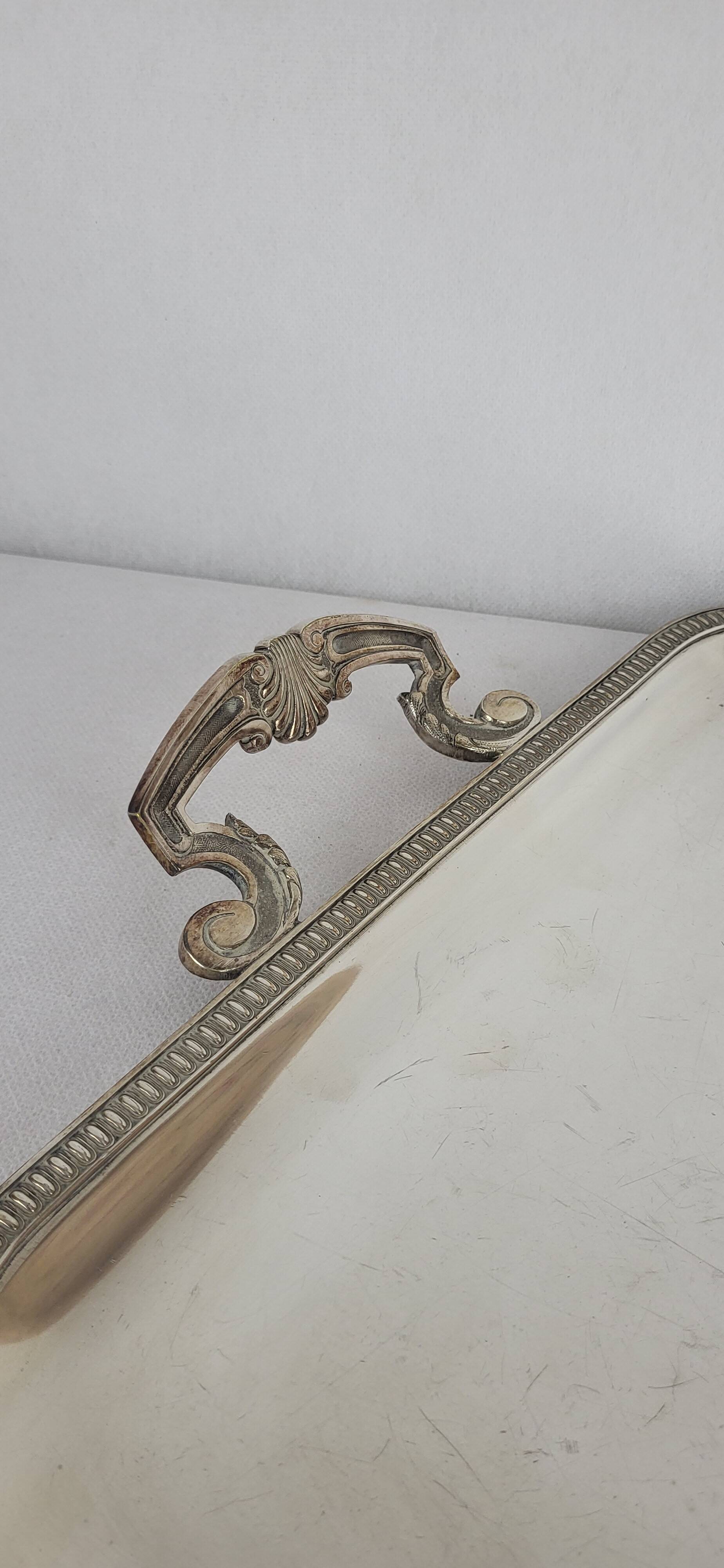 Silver-plated tray Louis XV - Georges Delahaye