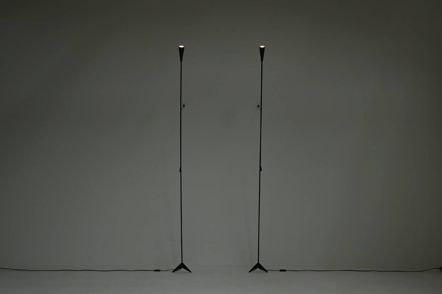 Set of 2 floor/ wall lamps by Bjart Veenendaal, 1980s The Netherlands.