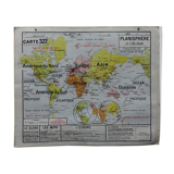 Old school map Vidal Lablache planisphere N° 322