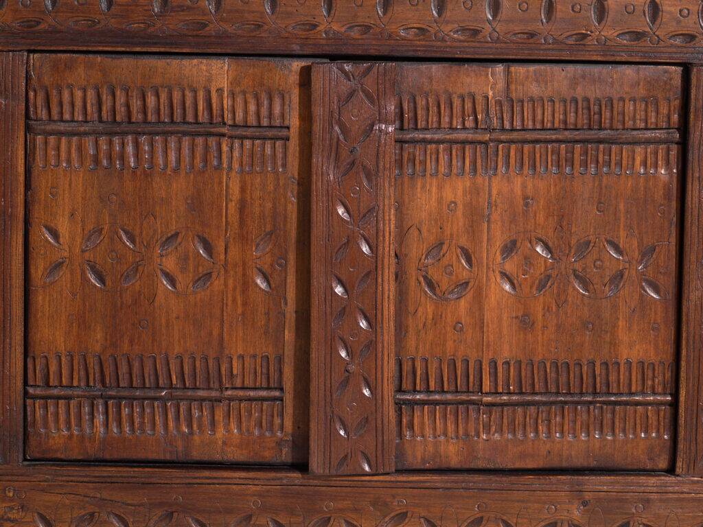 Antique carved pine wood buffet – Xinjiang, circa 1900