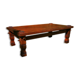 Brutalist solid oak coffee table from the 1950s