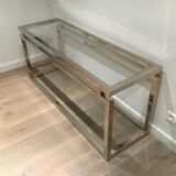 Console en chrome et verre