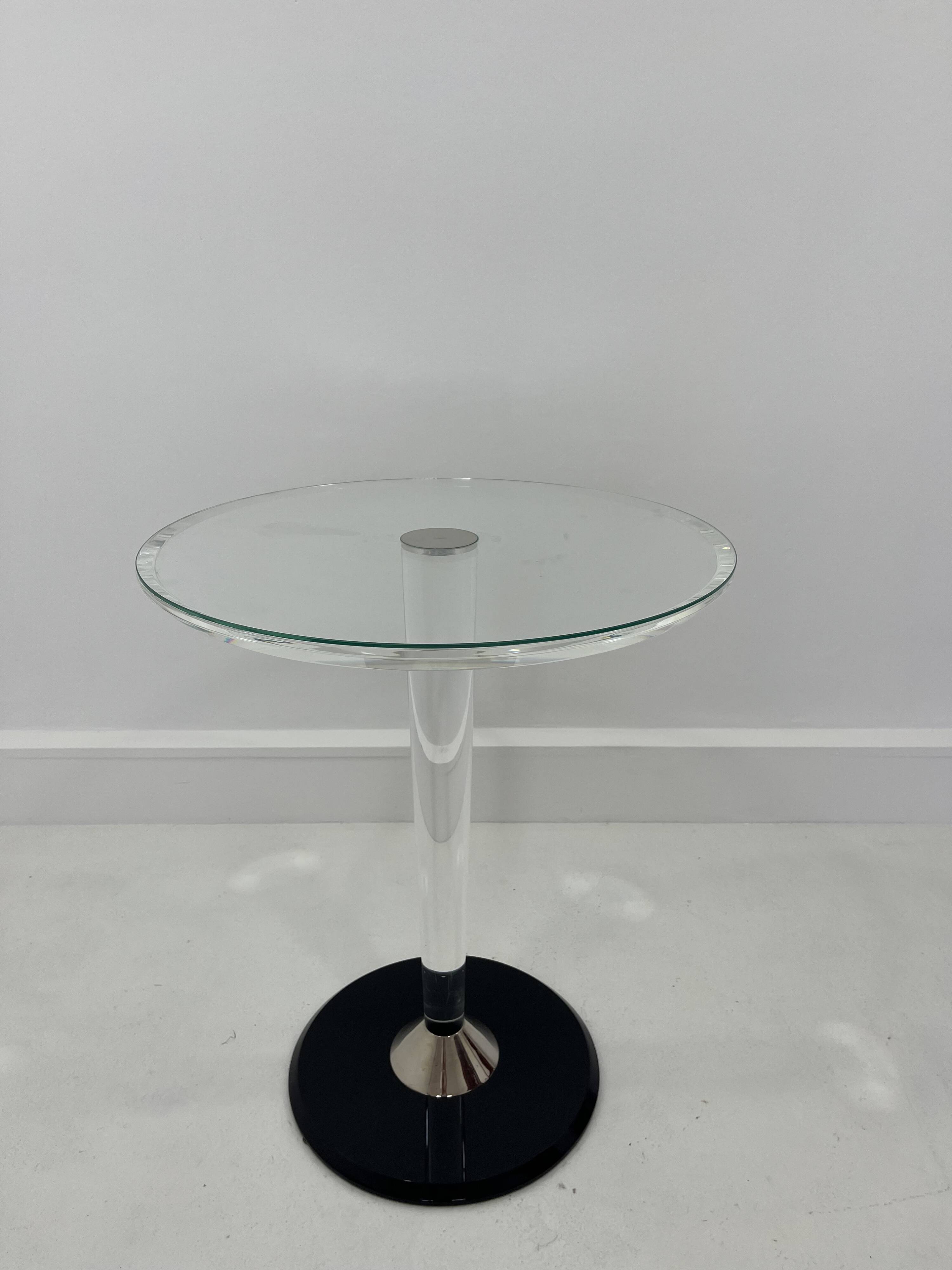 Table basse en acrylique moderne du milieu du siècle, années 1970
