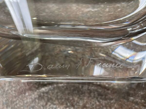 Coupe à fruits en cristal signée Daum France