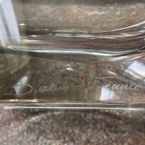 Crystal fruit bowl signed Daum France