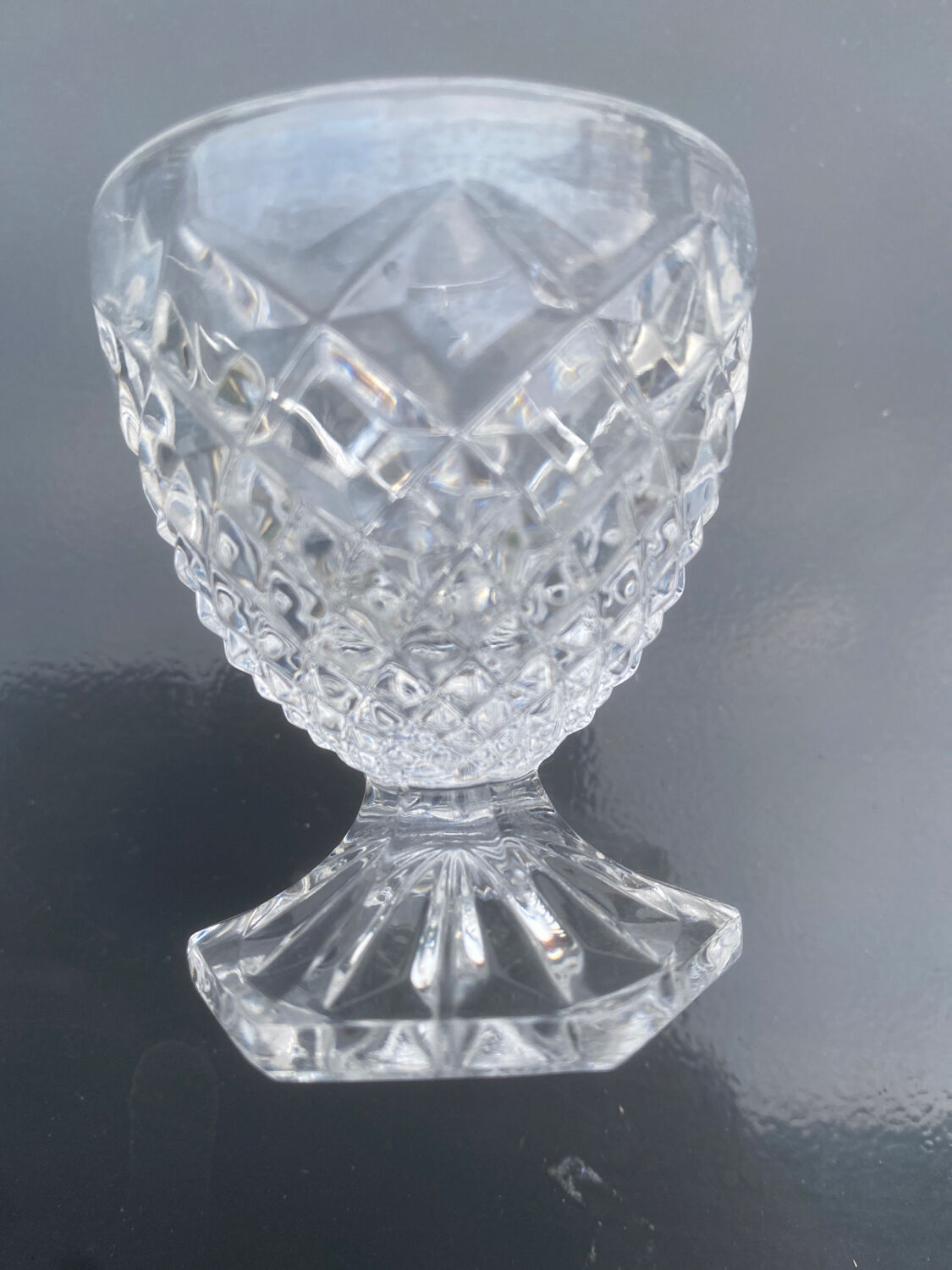 Vintage crystal coquetier