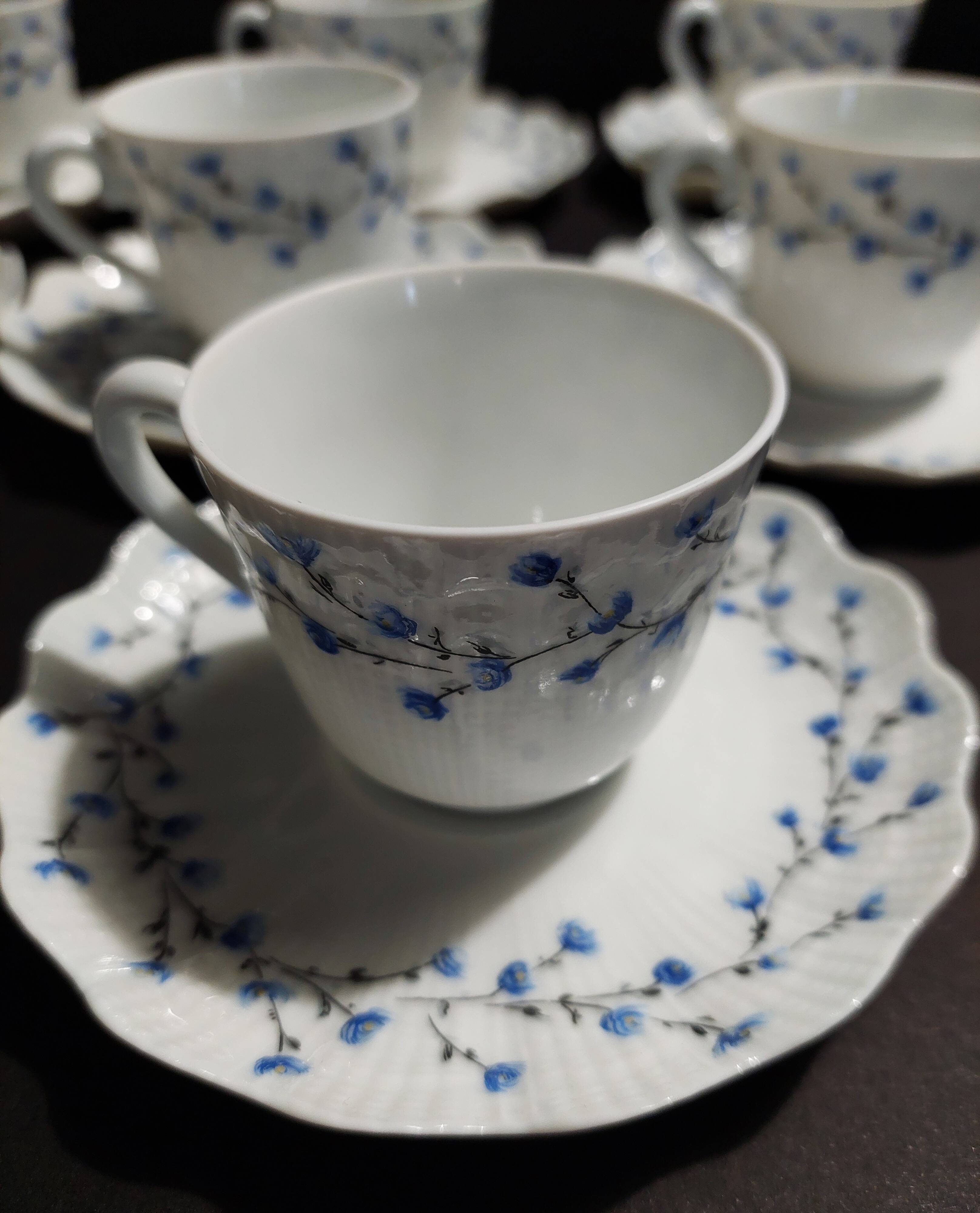 Limoges Giraud porcelain cups set of ten