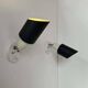 Pair of vintage adjustable wall lights, black and white, Raak Netherlands 1970