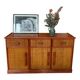 Buffet en bois ornement en rotin