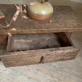 Table basse de ferme rustique ancienne en chêne