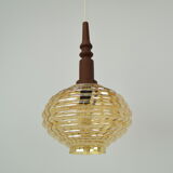 Suspension en verre du milieu du siècle années 1960