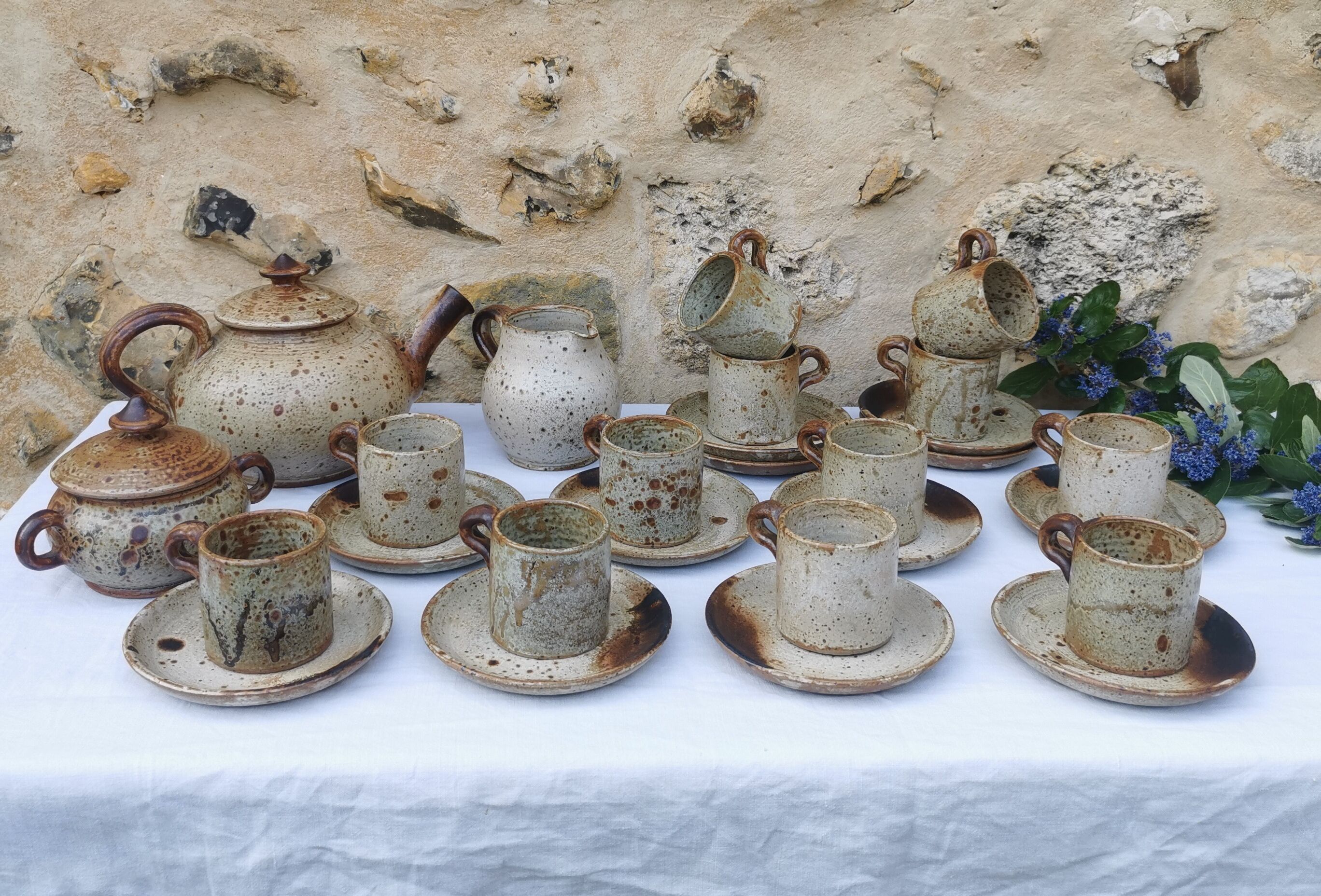 Stoneware coffee service