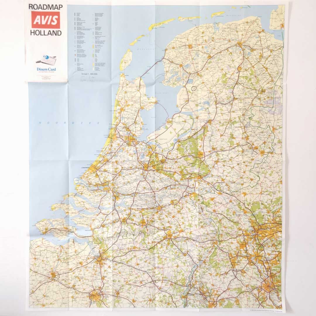 Vintage map Netherlands Amsterdam