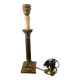 Ancient lamp foot candlestick corinthian column in bronze