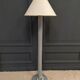 Wooden floor lamp 1980 central shaft gray patina