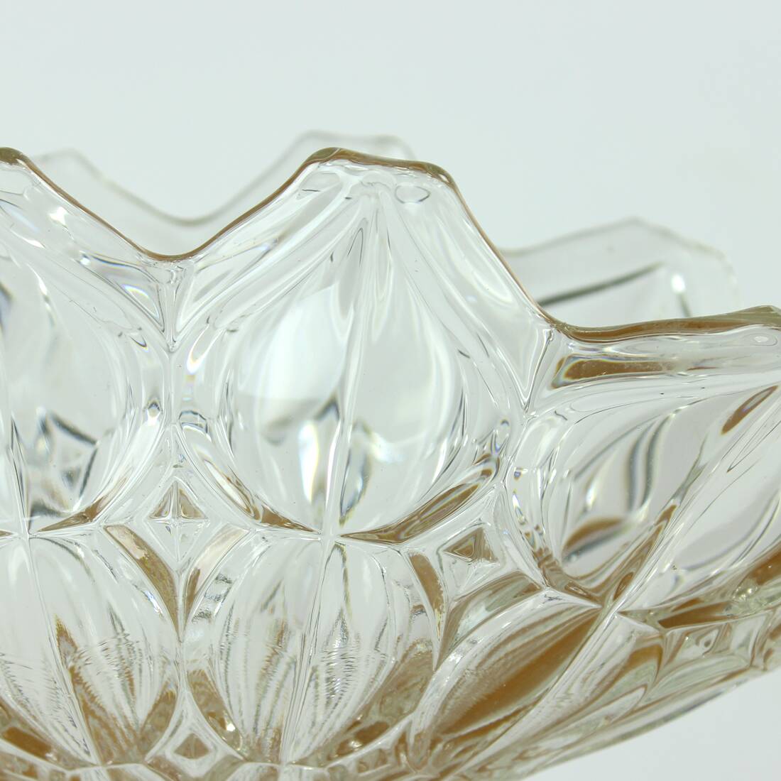 Large Pressed Glass Bowl, Tulip Collection Hermanowa Hut, 1957