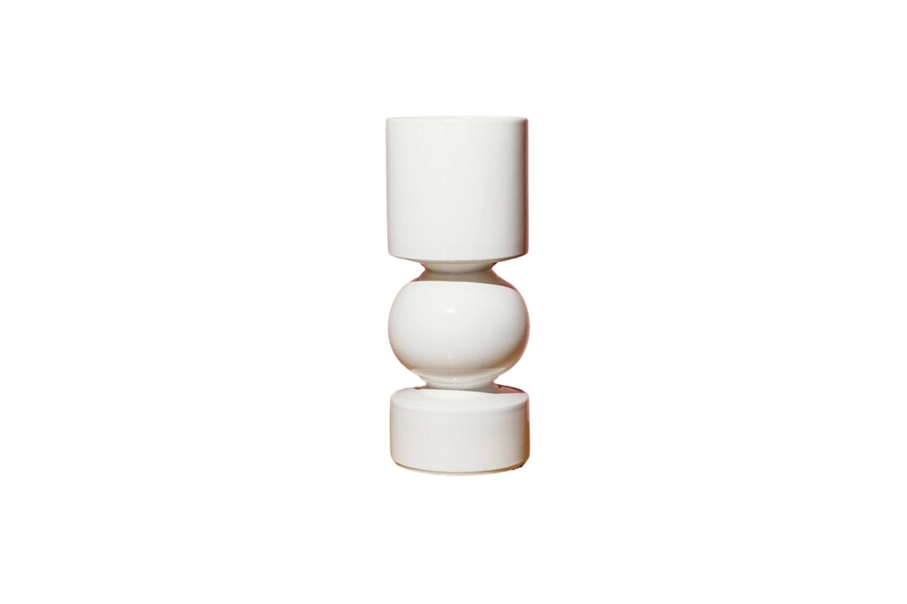 White vase by Pino Spagnolo for Sicart, Italy, 1970
