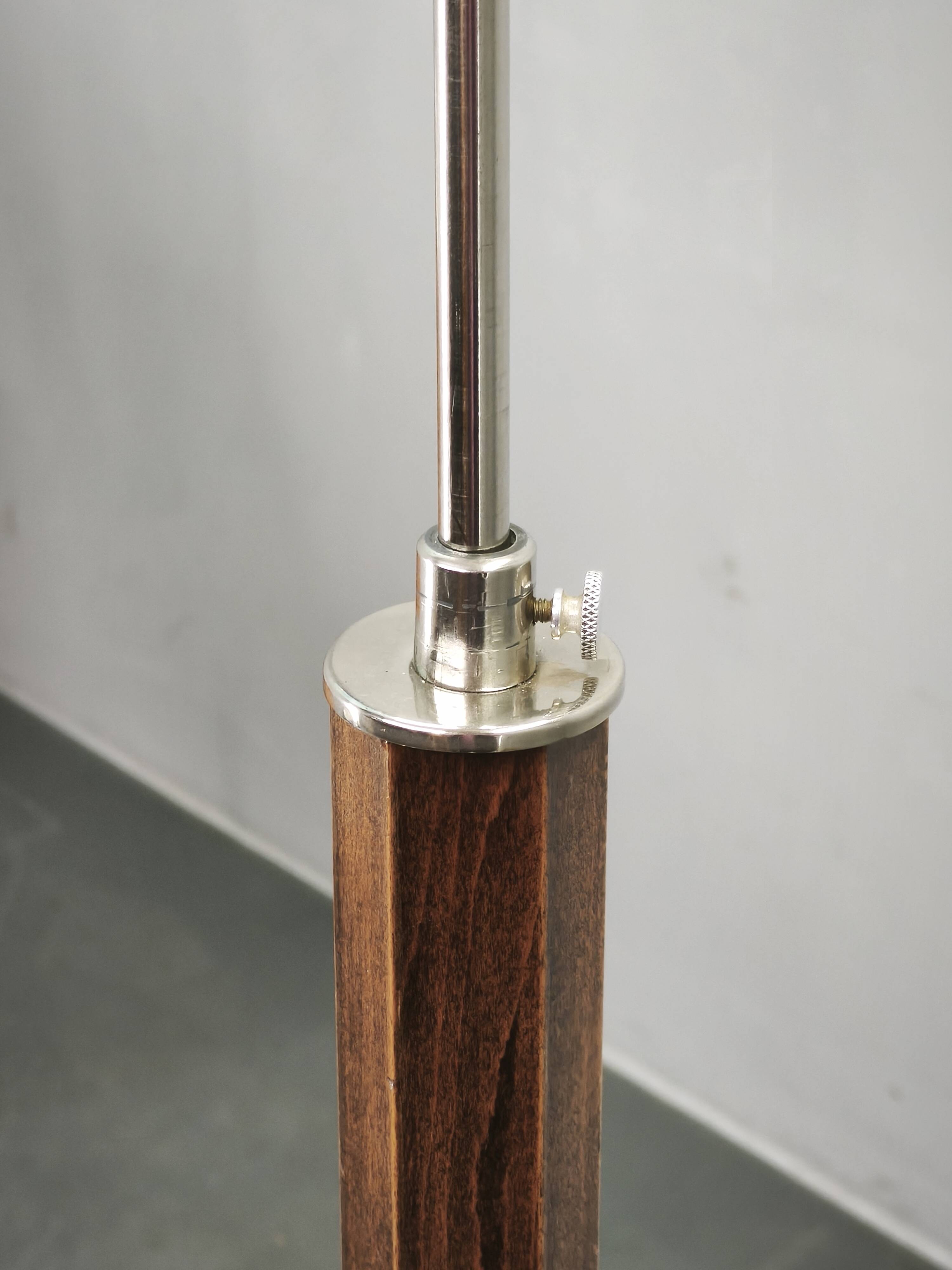 Czech Art Deco Adjustable Floor Lamp with Table, 1930s