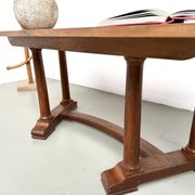 Table de repas ou bureau Art Déco en chêne et hêtre – Années 1930