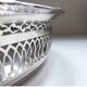 Large openwork basket in silver metal