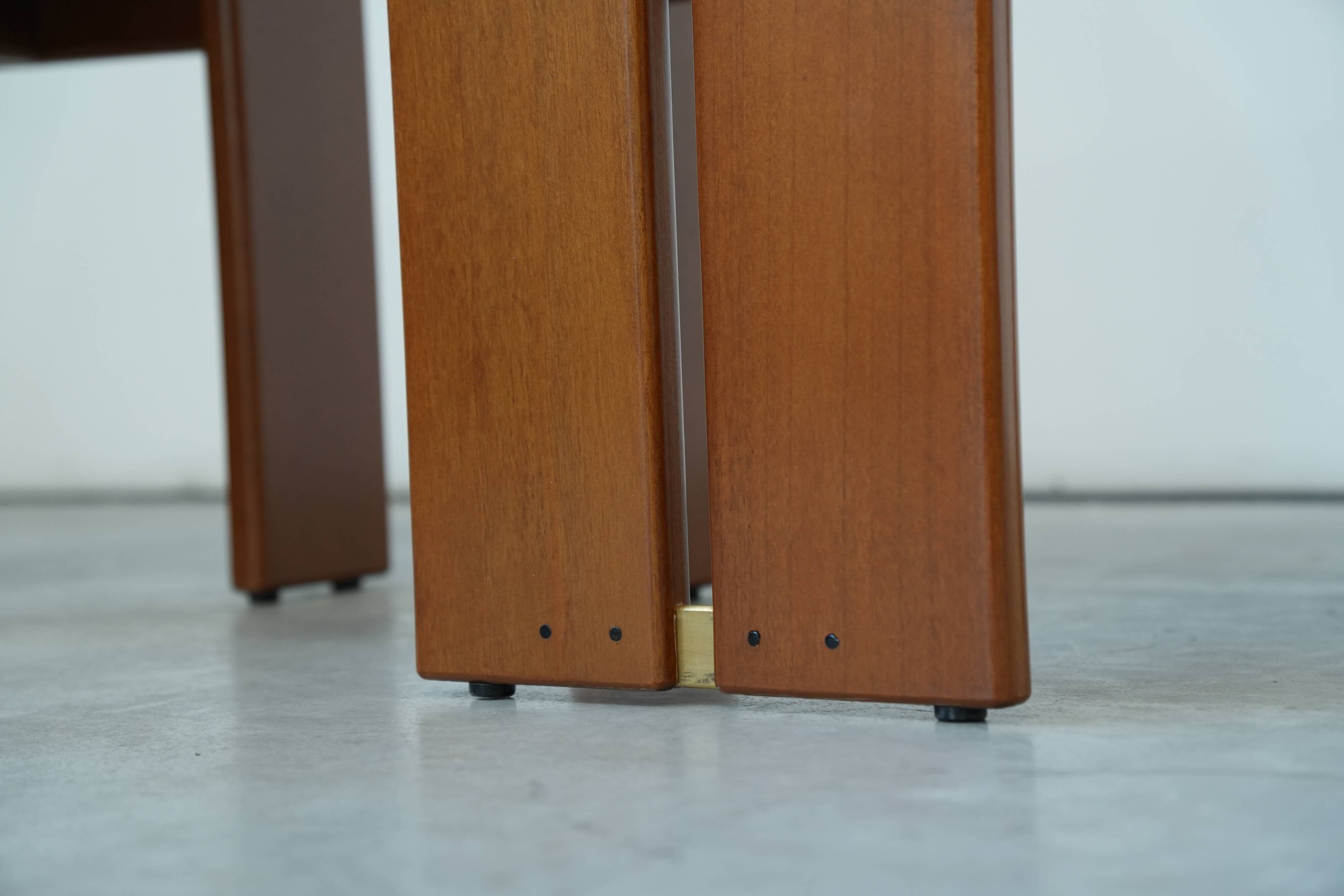 Afra & Tobia Scarpa ‘Africa’ Dining Chair – Walnut & Leather, 1975