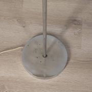 Vintage 1960s floor lamp in metal and pleated shade Italian design