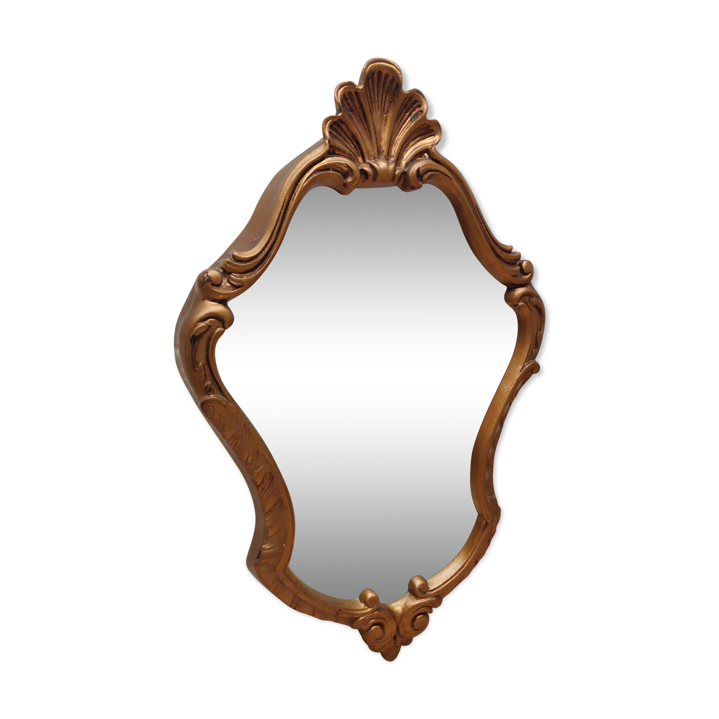 Golden baroque mirror  - 50x32cm