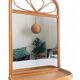 Mid Century French Riviera Rattan and Wicker Mirror With Shelf, Spain, 1960s–70s