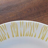 7 dessert plates 50s zebra yellow décor
