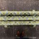 Flowered velvet bench